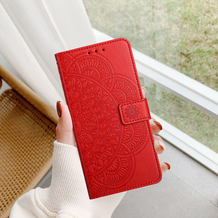 For Motorola Moto G Stylus 5G 2024 Flower Embossed Leather Phone Case(Red) - Motorola Cases by PMC Jewellery | Online Shopping South Africa | PMC Jewellery | Buy Now Pay Later Mobicred