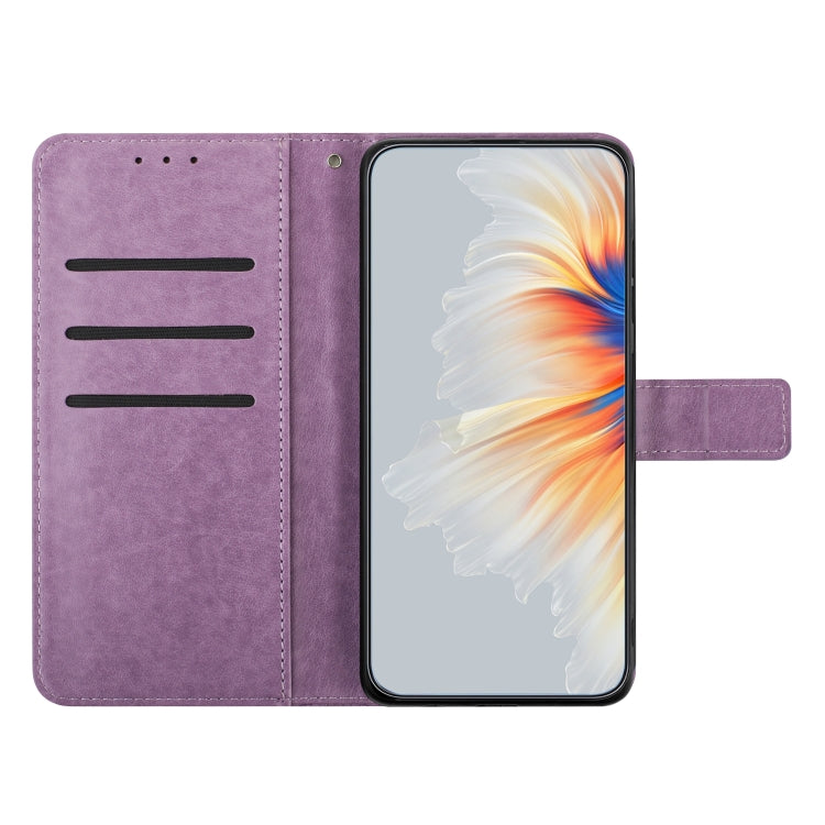 For Motorola Moto G Stylus 5G 2024 Flower Embossed Leather Phone Case(Purple) - Motorola Cases by PMC Jewellery | Online Shopping South Africa | PMC Jewellery | Buy Now Pay Later Mobicred