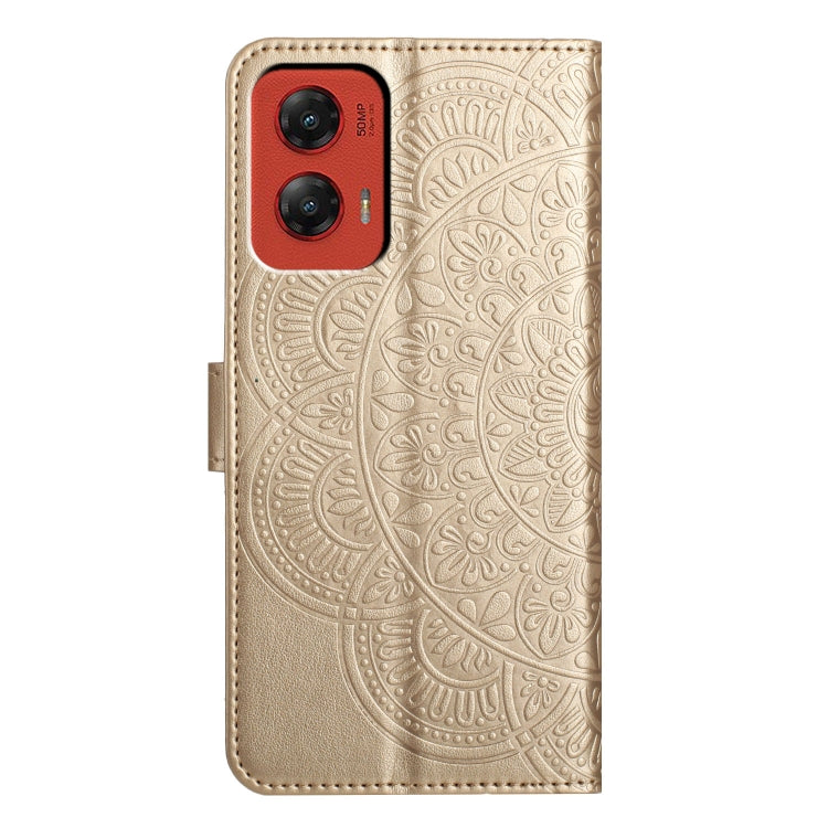 For Motorola Moto G Stylus 5G 2024 Flower Embossed Leather Phone Case(Gold) - Motorola Cases by PMC Jewellery | Online Shopping South Africa | PMC Jewellery | Buy Now Pay Later Mobicred