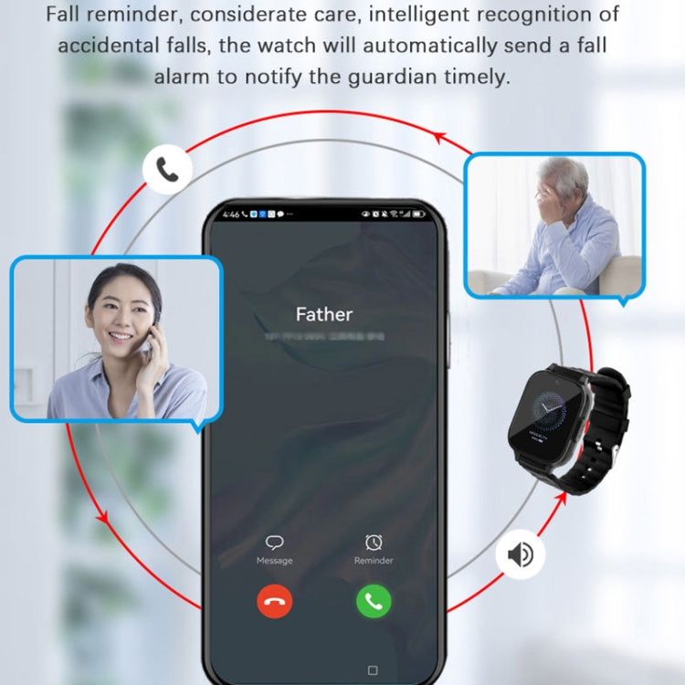 RF-V52-B 1.85 inch Screen GPS Smart Tracker WatchBand Support SOS Call / Health Monitoring For North America / South America(Black) - free shipping - PMC TechLife - Order now!