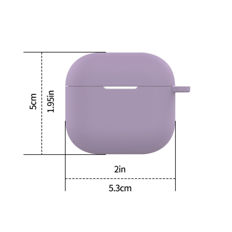 For AirPods 4 Silicone Earphone Protective Case with Hook(Lavender) - For AirPods 4 by PMC Jewellery | Online Shopping South Africa | PMC Jewellery | Buy Now Pay Later Mobicred