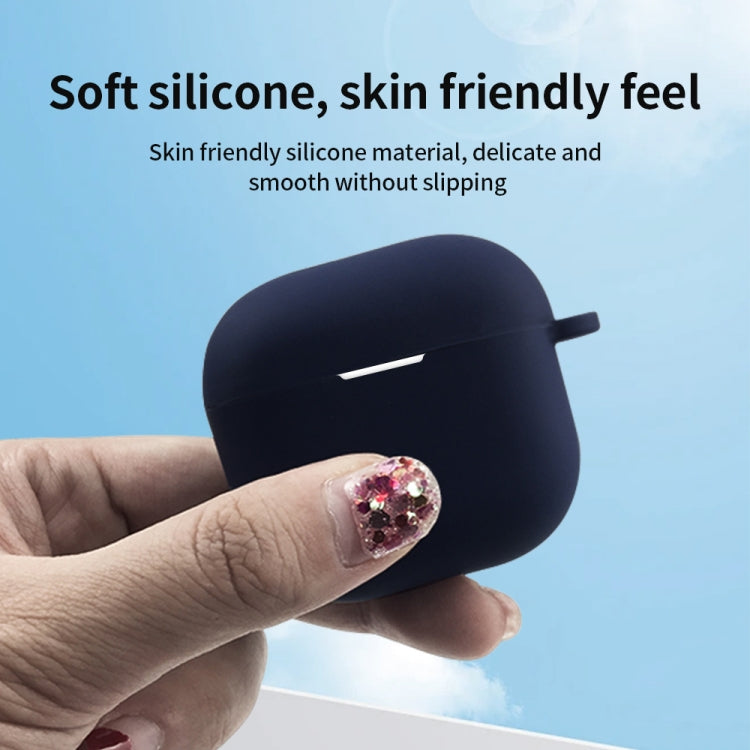 For AirPods 4 Silicone Earphone Protective Case with Hook(Galaxy Grey) - For AirPods 4 by PMC Jewellery | Online Shopping South Africa | PMC Jewellery | Buy Now Pay Later Mobicred