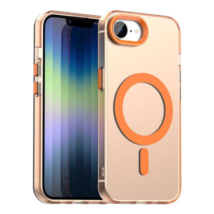 For iPhone 16e Candy Magsafe PC Hybrid TPU Phone Case(Orange) - iPhone 16e Cases by PMC TechLife | Online Shopping South Africa | PMC TechLife | Buy Now Pay Later Mobicred
