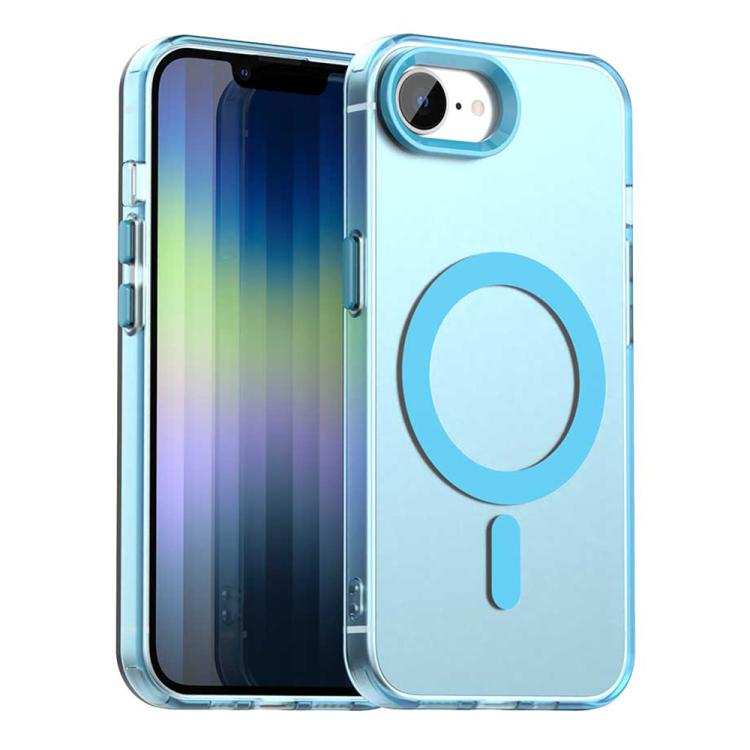 For iPhone 16e Candy Magsafe PC Hybrid TPU Phone Case(Blue) - iPhone 16e Cases by PMC TechLife | Online Shopping South Africa | PMC TechLife | Buy Now Pay Later Mobicred