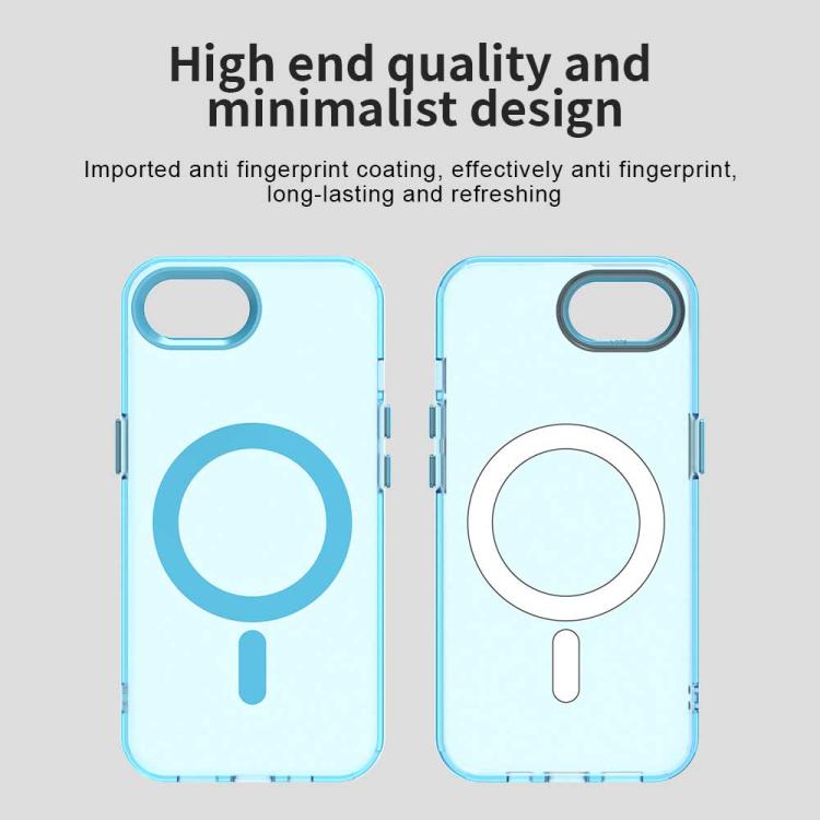 For iPhone 16e Candy Magsafe PC Hybrid TPU Phone Case(Blue) - iPhone 16e Cases by PMC TechLife | Online Shopping South Africa | PMC TechLife | Buy Now Pay Later Mobicred