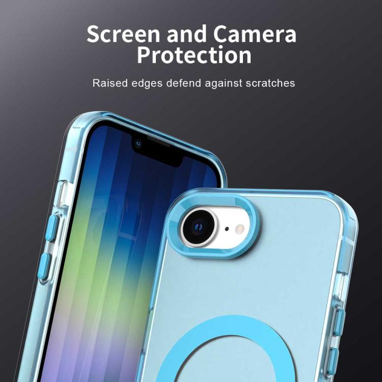 For iPhone 16e Candy Magsafe PC Hybrid TPU Phone Case(Blue) - iPhone 16e Cases by PMC TechLife | Online Shopping South Africa | PMC TechLife | Buy Now Pay Later Mobicred
