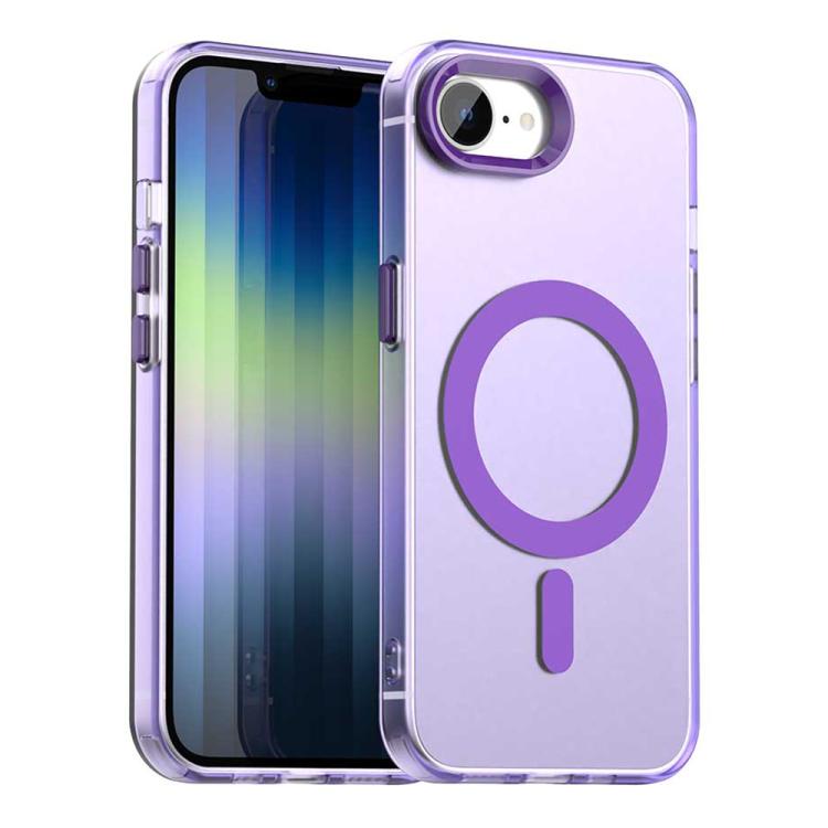 For iPhone 16e Candy Magsafe PC Hybrid TPU Phone Case(Purple) - iPhone 16e Cases by PMC TechLife | Online Shopping South Africa | PMC TechLife | Buy Now Pay Later Mobicred