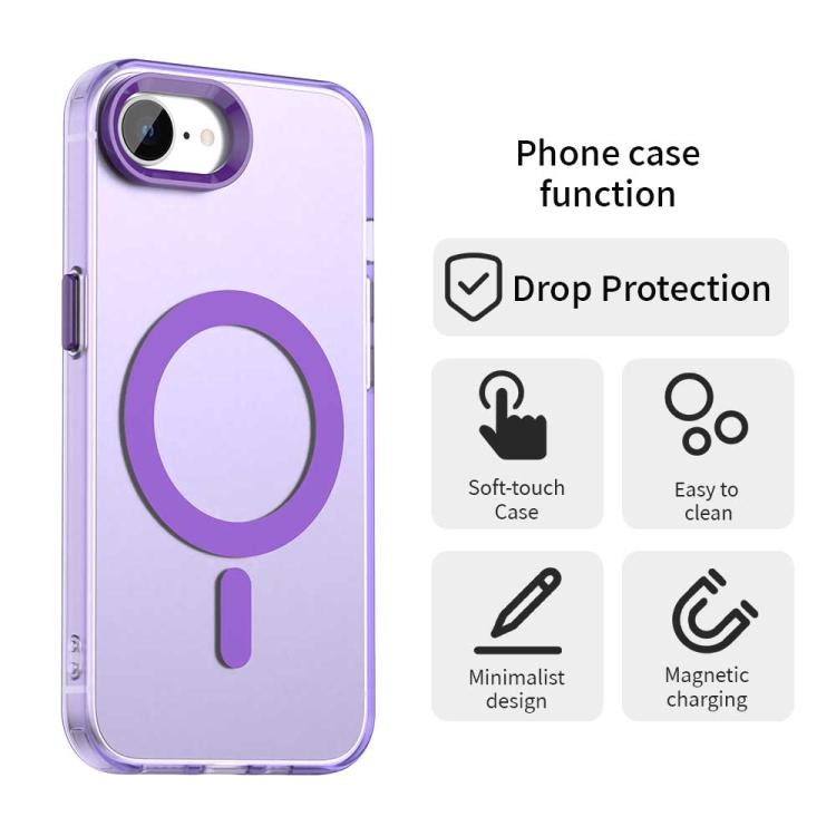 For iPhone 16e Candy Magsafe PC Hybrid TPU Phone Case(Purple) - iPhone 16e Cases by PMC TechLife | Online Shopping South Africa | PMC TechLife | Buy Now Pay Later Mobicred