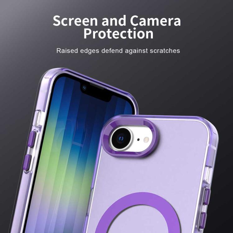 For iPhone 16e Candy Magsafe PC Hybrid TPU Phone Case(Purple) - iPhone 16e Cases by PMC TechLife | Online Shopping South Africa | PMC TechLife | Buy Now Pay Later Mobicred