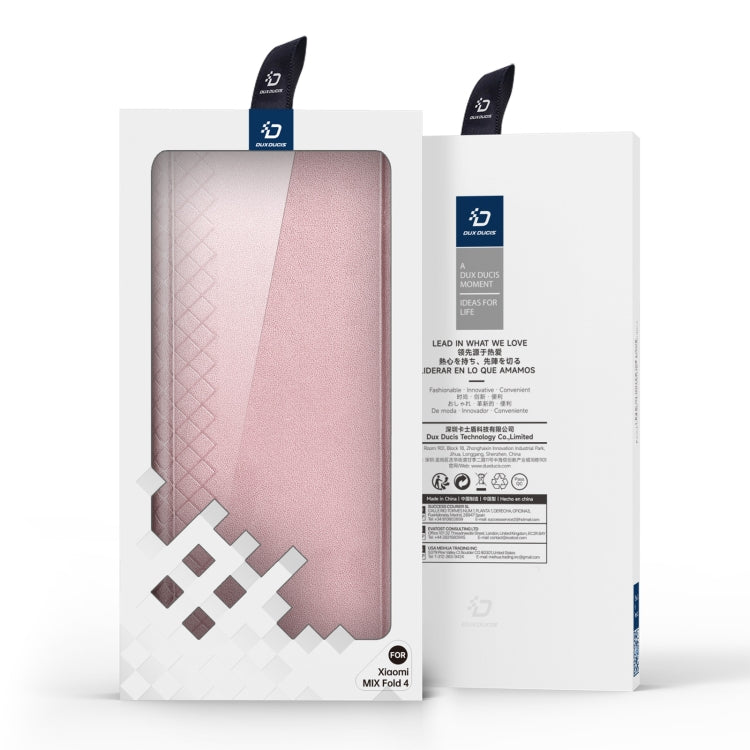 For Xiaomi Mix Fold 4 DUX DUCIS Bril Series PU + TPU Phone Case(Pink) - Mix Fold 4 Cases by DUX DUCIS | Online Shopping South Africa | PMC Jewellery | Buy Now Pay Later Mobicred