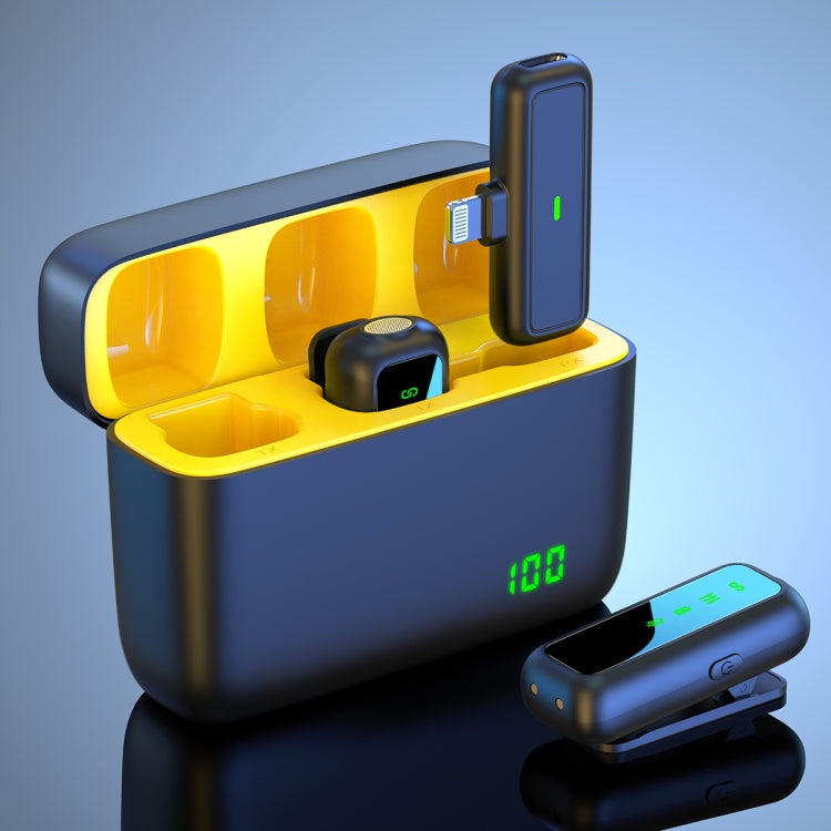 SX6 1 TX + 2 RX Lavalier Wireless Microphone with Digital Display Charging Box, Specification:Type-C(Yellow) - free shipping - PMC Jewellery - Order now!