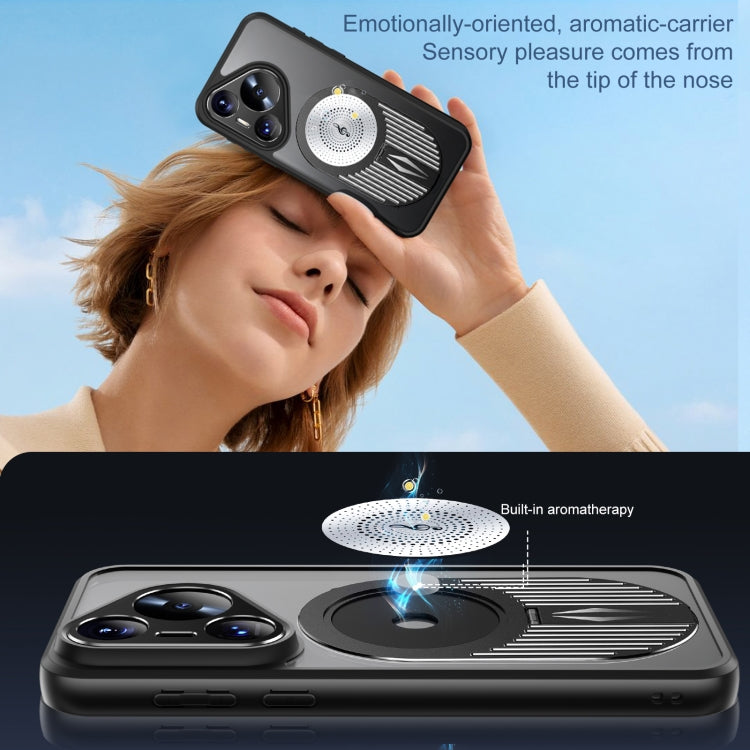 For Huawei Pura 70 Heat Dissipation Aromatherapy MagSafe Holder Phone Case(Gold) - free shipping - PMC Jewellery - Order now!