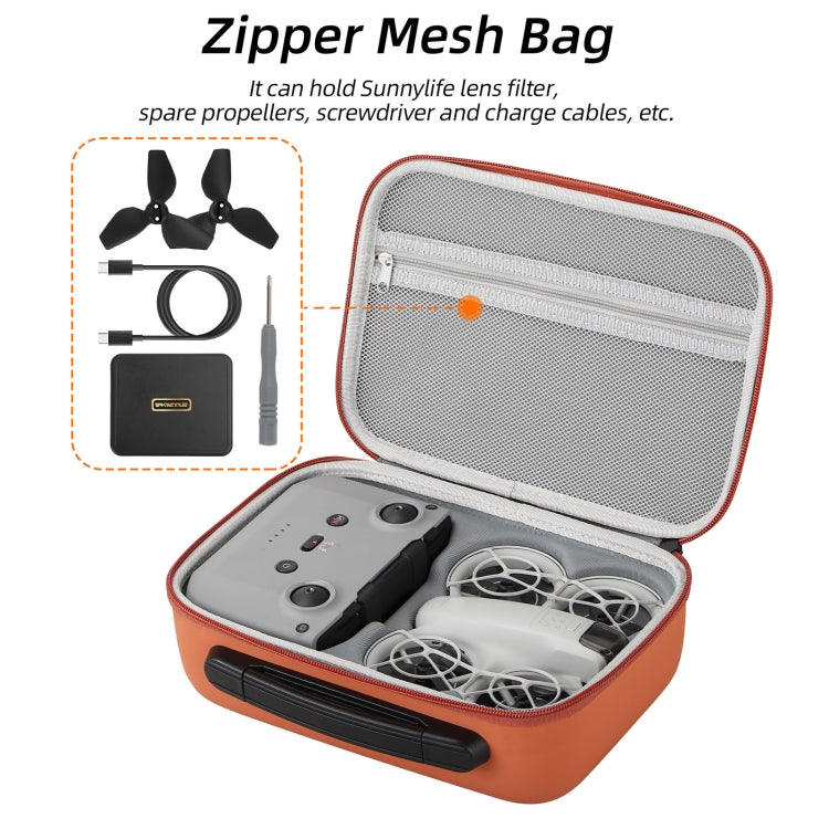 For DJI Neo Sunnylife Drone Batteries Kit Storage Case Box Suitcase(Orange) - free shipping - PMC TechLife - Order now!