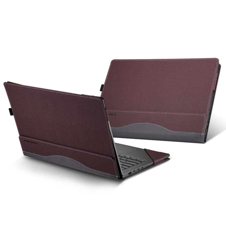 For Dell Latitude 7650 16 inch Leather Laptop Shockproof Protective Case(Wine Red) - Screen & Keyboard Cover by PMC Jewellery | Online Shopping South Africa | PMC Jewellery | Buy Now Pay Later Mobicred