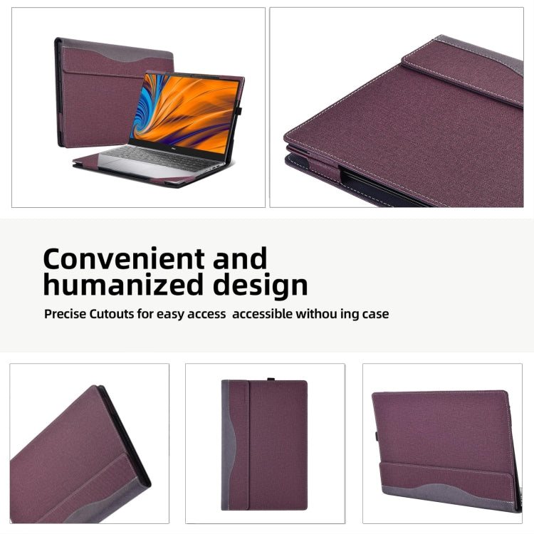 For Dell Latitude 7650 16 inch Leather Laptop Shockproof Protective Case(Wine Red) - Screen & Keyboard Cover by PMC Jewellery | Online Shopping South Africa | PMC Jewellery | Buy Now Pay Later Mobicred