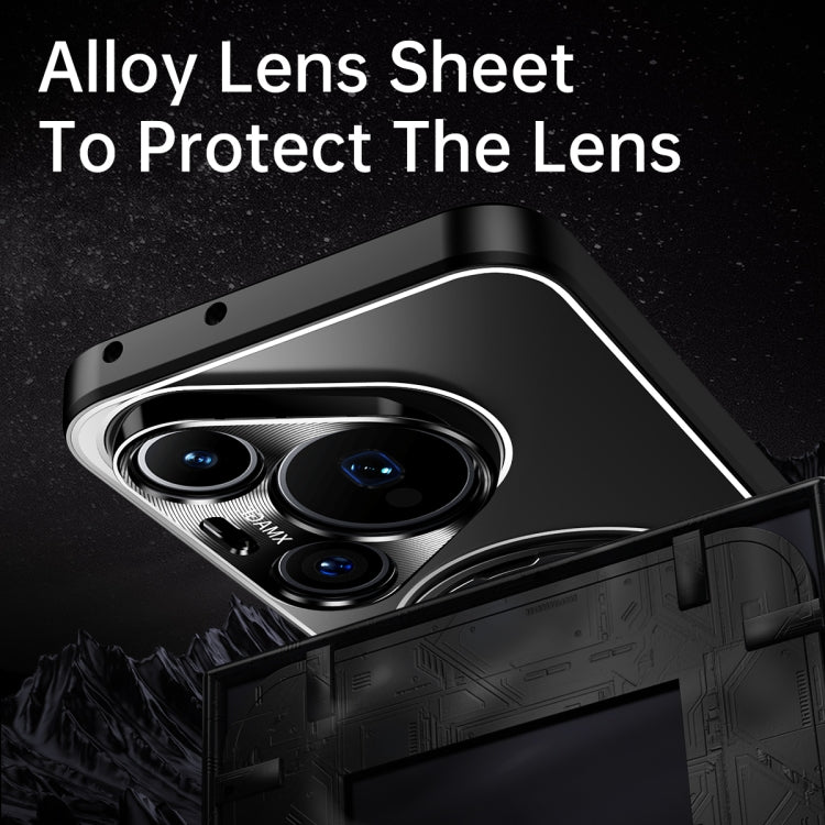 For Huawei Pura 70 Pro Rotating Holder Frosted Metal Phone Case(Black) - Huawei Cases by PMC Jewellery | Online Shopping South Africa | PMC Jewellery | Buy Now Pay Later Mobicred