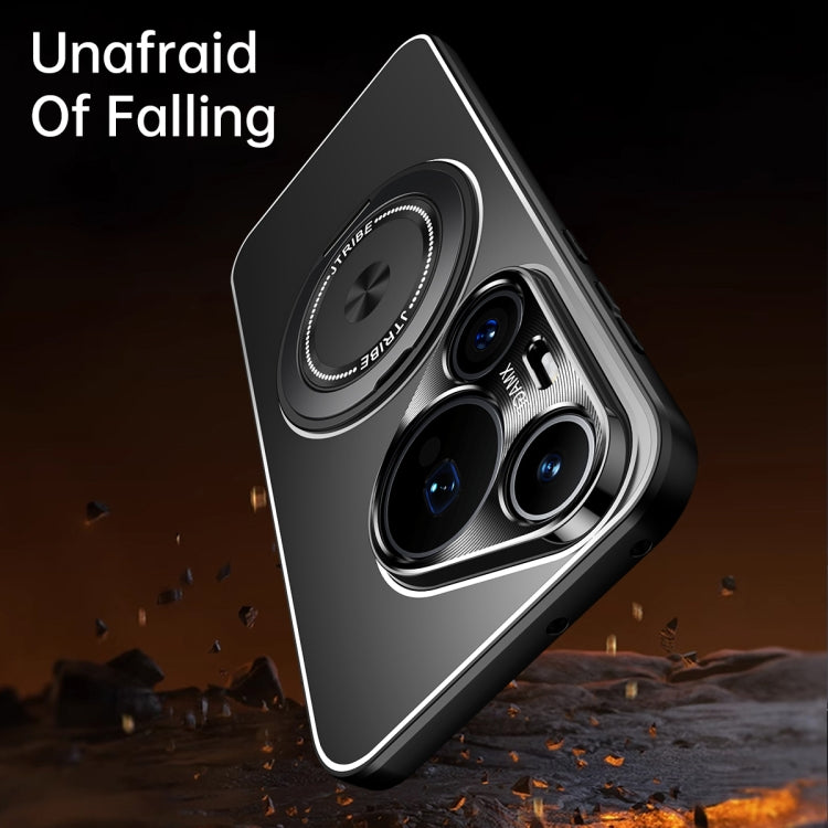 For Huawei Pura 70 Pro Rotating Holder Frosted Metal Phone Case(Titanium) - Huawei Cases by PMC Jewellery | Online Shopping South Africa | PMC Jewellery | Buy Now Pay Later Mobicred