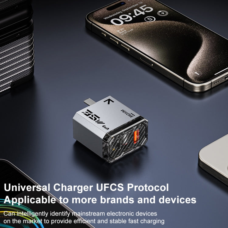 WK WP-U23 Pioneer Series 35W USB-C / Type-C, USB GaN Fast Charger, Plug Type:UK Plug(Tarnish) - free shipping - PMC TechLife - Order now!