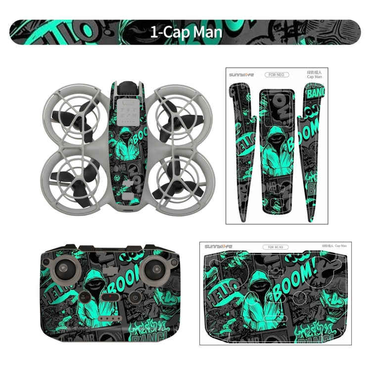 For DJI Neo Drone Body Remote Control Protective Sticker(Green Hat Man) - free shipping - PMC TechLife - Order now!