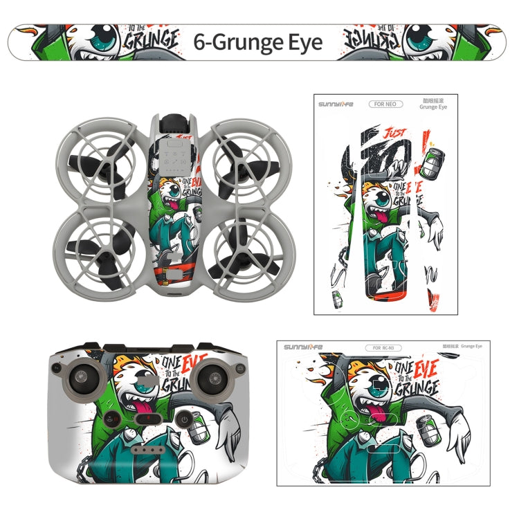 For DJI Neo Drone Body Remote Control Protective Sticker(Grunge Eyes) - free shipping - PMC TechLife - Order now!