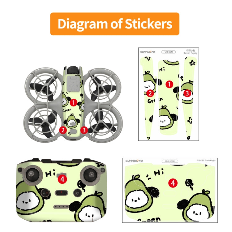 For DJI Neo Drone Body Remote Control Protective Sticker(Cute Ducks) - free shipping - PMC TechLife - Order now!