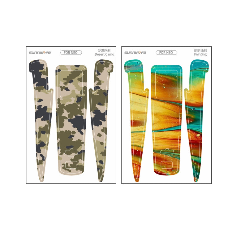 For DJI Neo 2pcs Combo Drone Body Protective Stickers(Desert Camo + Painting) - free shipping - PMC TechLife - Order now!