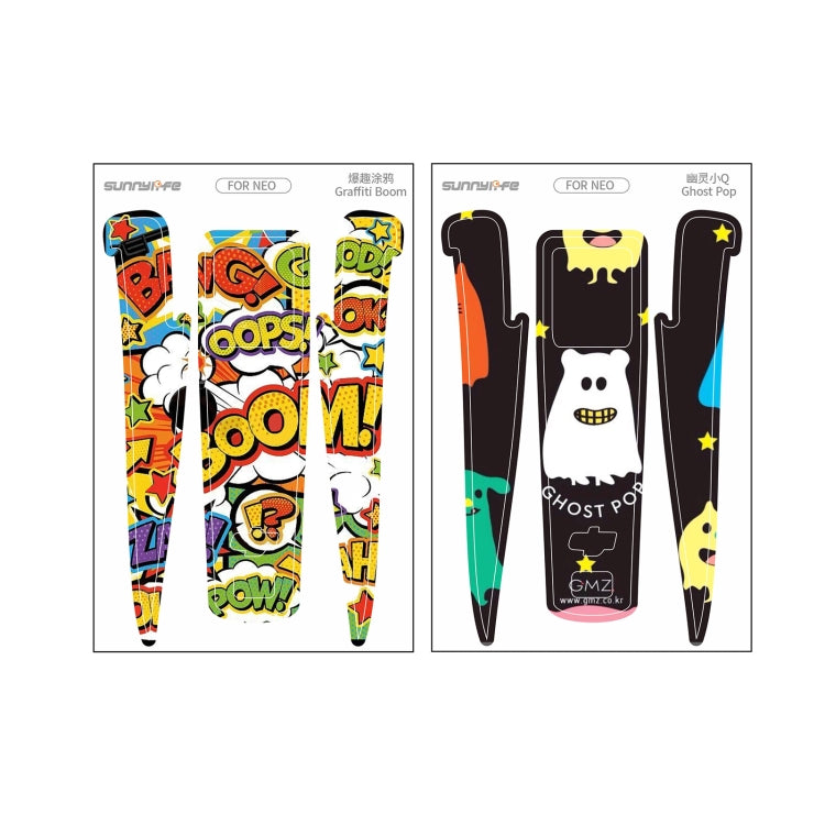 For DJI Neo 2pcs Combo Drone Body Protective Stickers(Graffiti Boom + Ghost Pop) - free shipping - PMC TechLife - Order now!