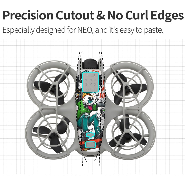 For DJI Neo 2pcs Combo Drone Body Protective Stickers(Green Hat Man + Cute Ducks) - free shipping - PMC TechLife - Order now!