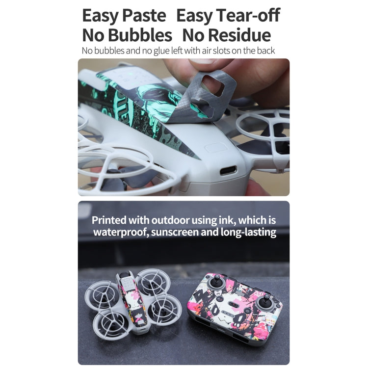 For DJI Neo 2pcs Combo Drone Body Protective Stickers(Green Hat Man + Cute Ducks) - free shipping - PMC TechLife - Order now!