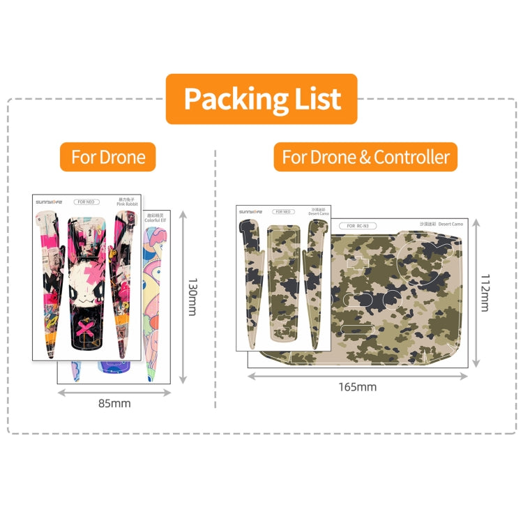 For DJI Neo 2pcs Combo Drone Body Protective Stickers(Graffiti Boom + Ghost Pop) - free shipping - PMC TechLife - Order now!