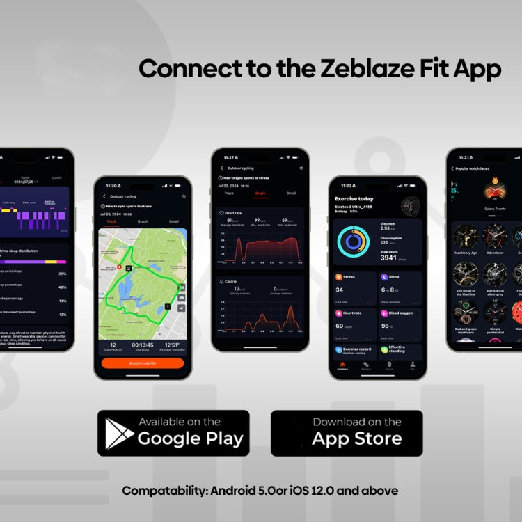 Zeblaze Stratos 3 Ultra 1.43 inch Screen Rugged Outdoor Sports GPS Smart Watch(Moon White) - free shipping - PMC TechLife - Order now!