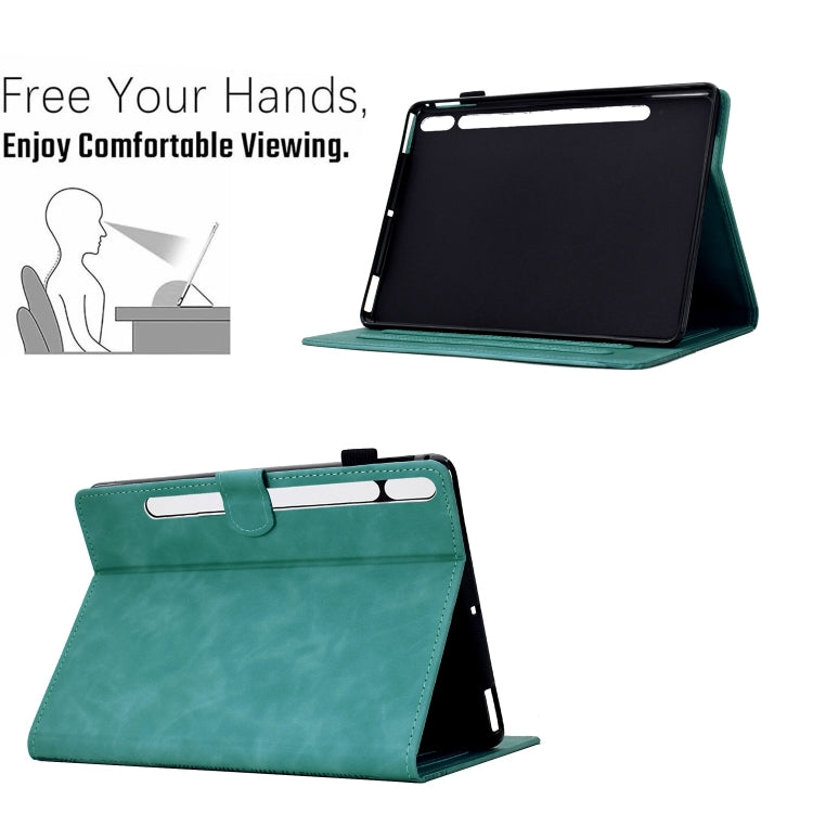 For Samsung Galaxy Tab S9 / S9 FE Cats Embossed Leather Smart Tablet Case(Light Blue) - free shipping - PMC Jewellery - Order now!