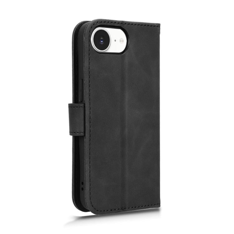 For iPhone 16e Skin Feel Magnetic Flip Leather Phone Case(Black) - iPhone 16e Cases by PMC TechLife | Online Shopping South Africa | PMC TechLife | Buy Now Pay Later Mobicred