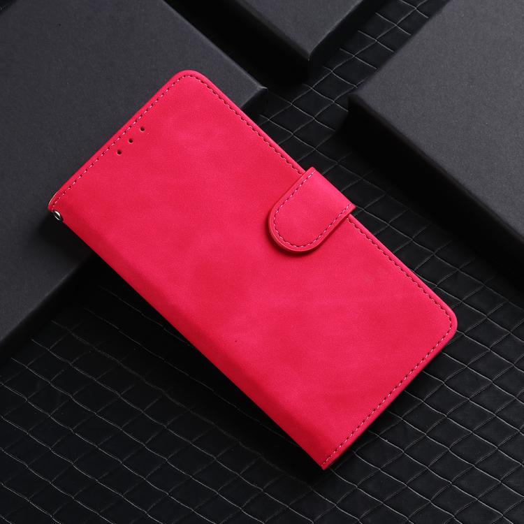 For iPhone 16e Skin Feel Magnetic Flip Leather Phone Case(Rose Red) - iPhone 16e Cases by PMC TechLife | Online Shopping South Africa | PMC TechLife | Buy Now Pay Later Mobicred