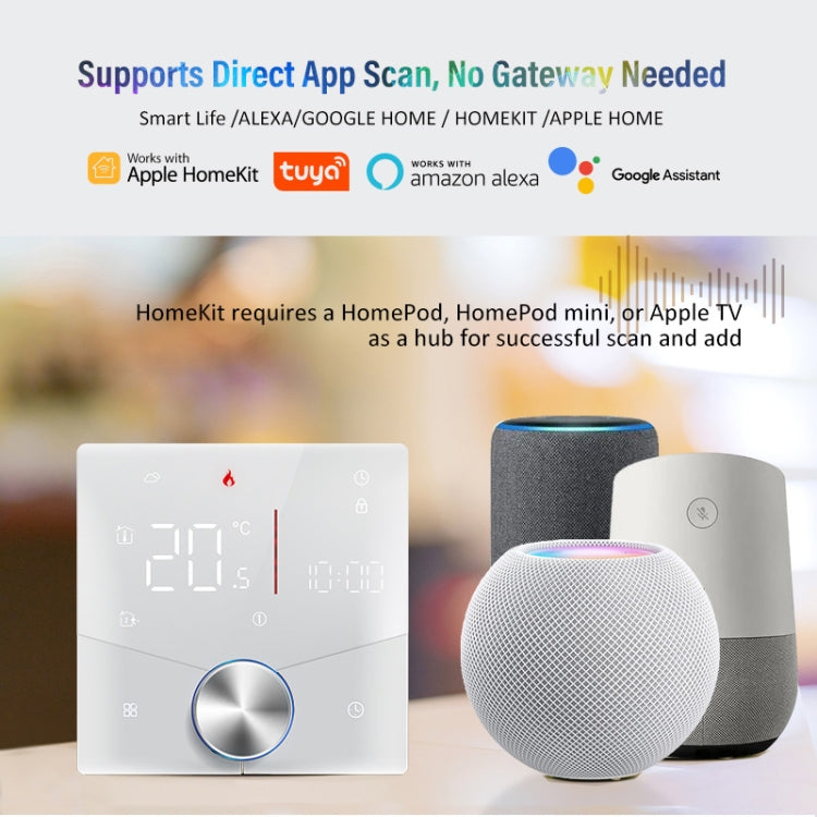 BHT-009GALW-MT Water Heating WiFi Smart Home LED Thermostat with Matter(White) - Thermostat & Thermometer by PMC Jewellery | Online Shopping South Africa | PMC Jewellery | Buy Now Pay Later Mobicred