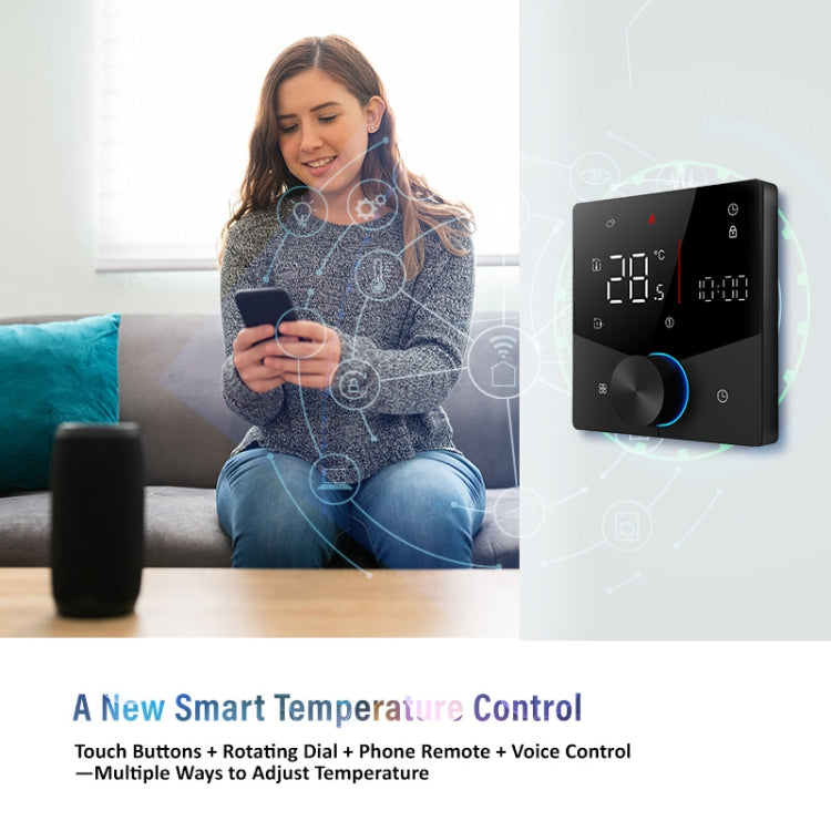 BHT-009GALW-MT Water Heating WiFi Smart Home LED Thermostat with Matter(White) - Thermostat & Thermometer by PMC Jewellery | Online Shopping South Africa | PMC Jewellery | Buy Now Pay Later Mobicred