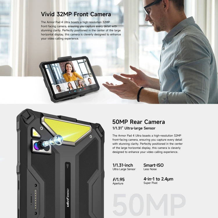 Ulefone Armor Pad 4 Ultra Thermal Version Rugged Tablet, 8GB+256GB, 10.36 inch Android 14 MediaTek Dimensity 6300 Octa Core 5G Network, EU Plug(Black) - free shipping - PMC Jewellery - Order now!