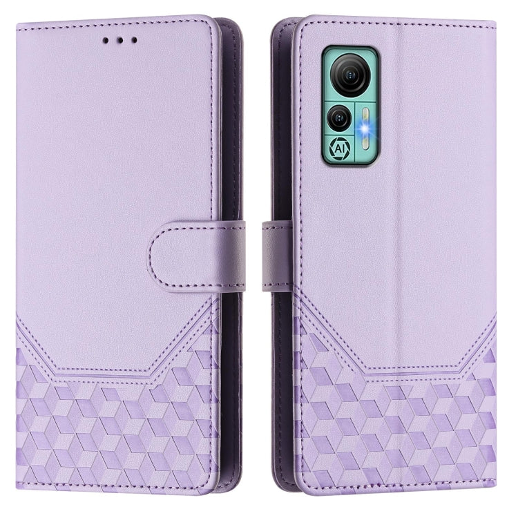 For Ulefone Note 14 Honeycomb Embossing RFID Leather Phone Case(Light Purple) - free shipping - PMC Jewellery - Order now!