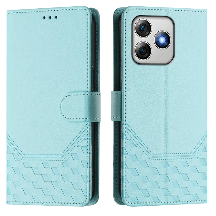 For Ulefone Note 18 Ultra Honeycomb Embossing RFID Leather Phone Case(Mint Green) - Ulefone Cases by PMC Jewellery | Online Shopping South Africa | PMC Jewellery | Buy Now Pay Later Mobicred