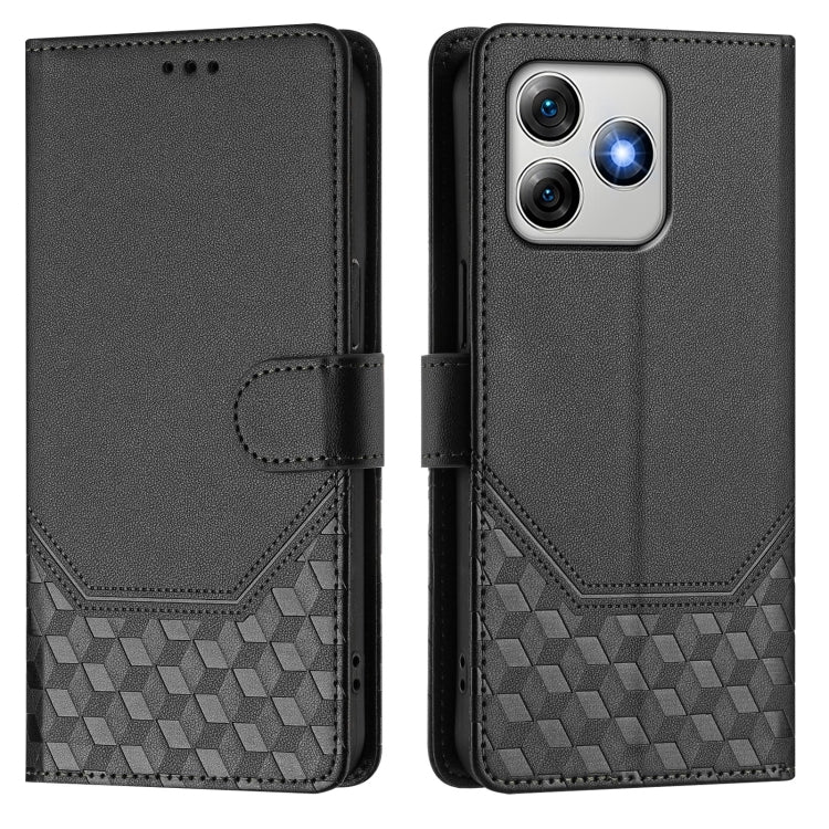 For Ulefone Note 18 Ultra Honeycomb Embossing RFID Leather Phone Case(Black) - Ulefone Cases by PMC Jewellery | Online Shopping South Africa | PMC Jewellery | Buy Now Pay Later Mobicred