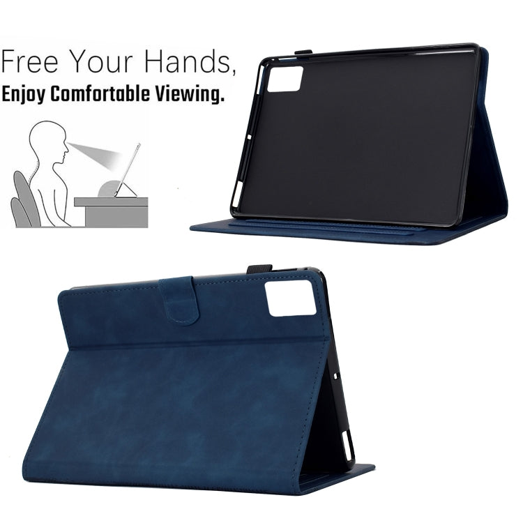 For Lenovo Tab M11 / Xiaoxin Pad 2024 Cats Embossed Leather Smart Tablet Case(Dark Blue) - free shipping - PMC Jewellery - Order now!