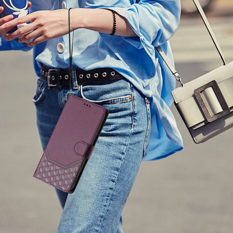 For Sony Xperia 1 VI 2024 Honeycomb Embossing RFID Leather Phone Case(Violet) - free shipping - PMC Jewellery - Order now!
