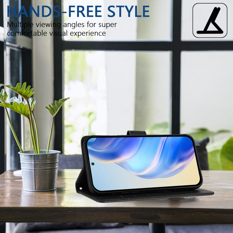 For Sony Xperia 5 VI 2024 Honeycomb Embossing RFID Leather Phone Case(Black) - Sony Cases by PMC Jewellery | Online Shopping South Africa | PMC Jewellery | Buy Now Pay Later Mobicred