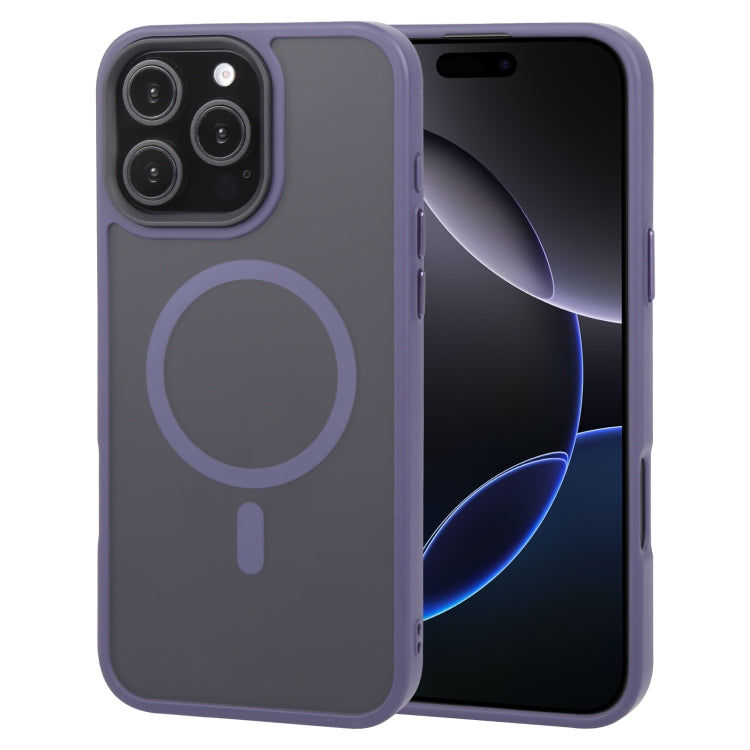 For iPhone 16 Pro Max GEBEI Skin Feel MagSafe Magnetic Phone Case(Purple) - free shipping - PMC Jewellery - Order now!