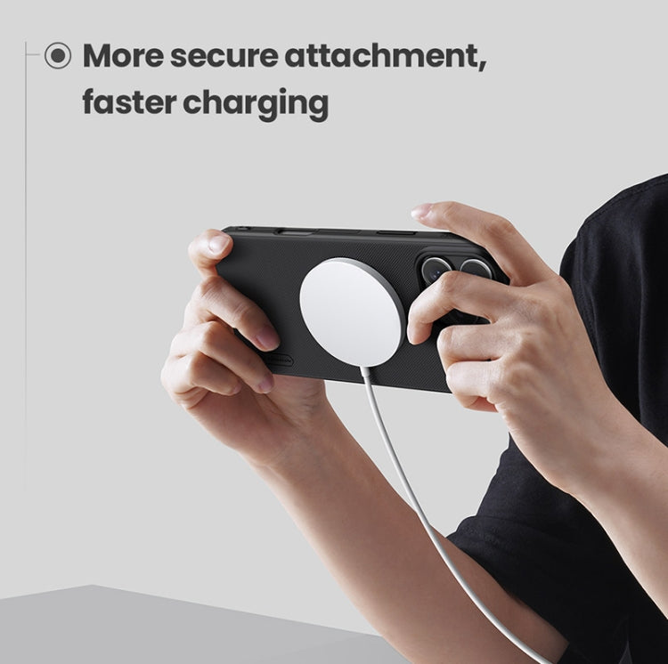 For iPhone 16 Pro NILLKIN Frosted Shield Pro Magnetic Magsafe Phone Case(Blue) - free shipping - PMC Jewellery - Order now!