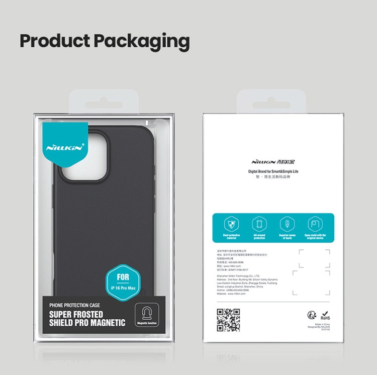 For iPhone 16 Pro NILLKIN Frosted Shield Pro Magnetic Magsafe Phone Case(Blue) - free shipping - PMC Jewellery - Order now!