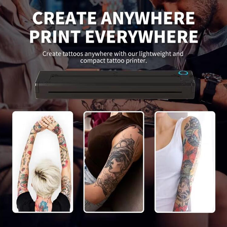 A41 203DPI Portable Tattoo Printer Office Study Bluetooth HD Thermal Printer(Black) - Receipt Printers by PMC Jewellery | Online Shopping South Africa | PMC Jewellery | Buy Now Pay Later Mobicred