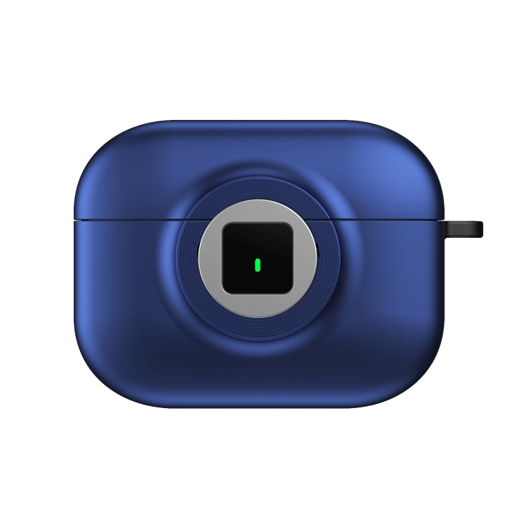 For AirPods Pro 2 Camera Series PC + TPU Headset Shockproof Carbon Fibre Case(Blue) - For AirPods Pro 2 by PMC Jewellery | Online Shopping South Africa | PMC Jewellery | Buy Now Pay Later Mobicred