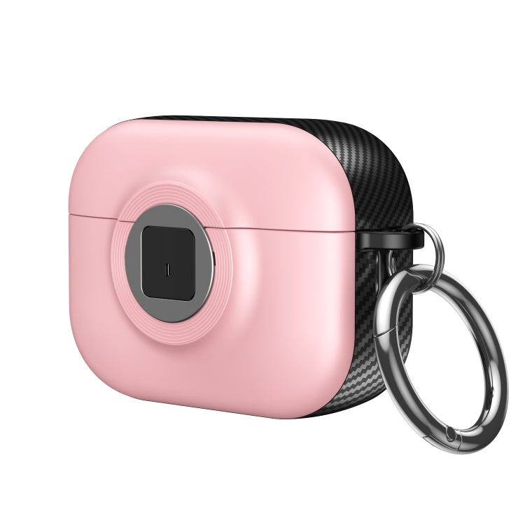 For AirPods Pro 2 Camera Series PC + TPU Headset Shockproof Carbon Fibre Case(Pink) - free shipping - PMC Jewellery - Order now!