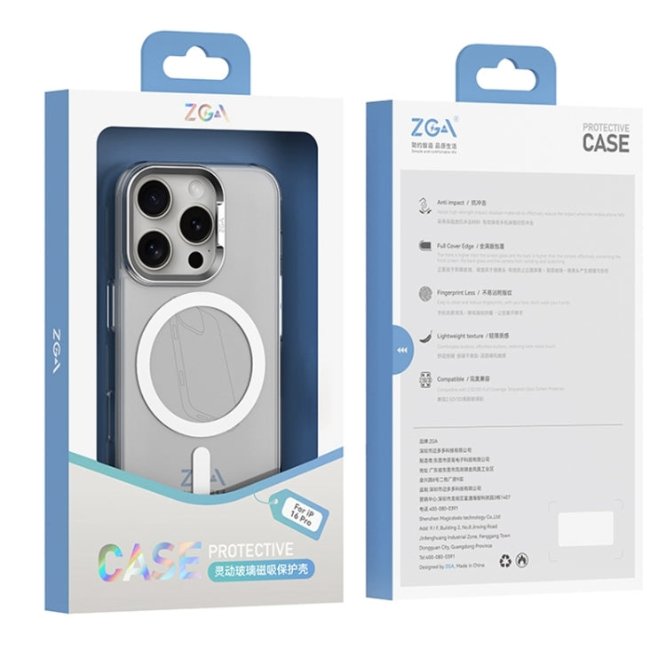 For iPhone 16 Plus ZGA Magsafe Clear PC Tempered Glass Phone Case(Transparent) - free shipping - PMC Jewellery - Order now!